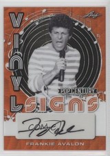 2022 Leaf Metal Pop Century Vinyl Signs Orange Wave /4 Frankie Avalon Auto 0t2