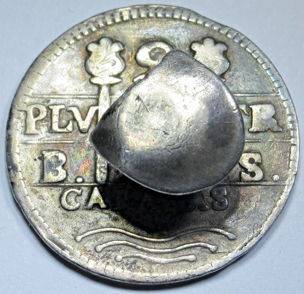 1817-21 Venezuela Caracas 2 Reales Made Into Cufflink Genuine