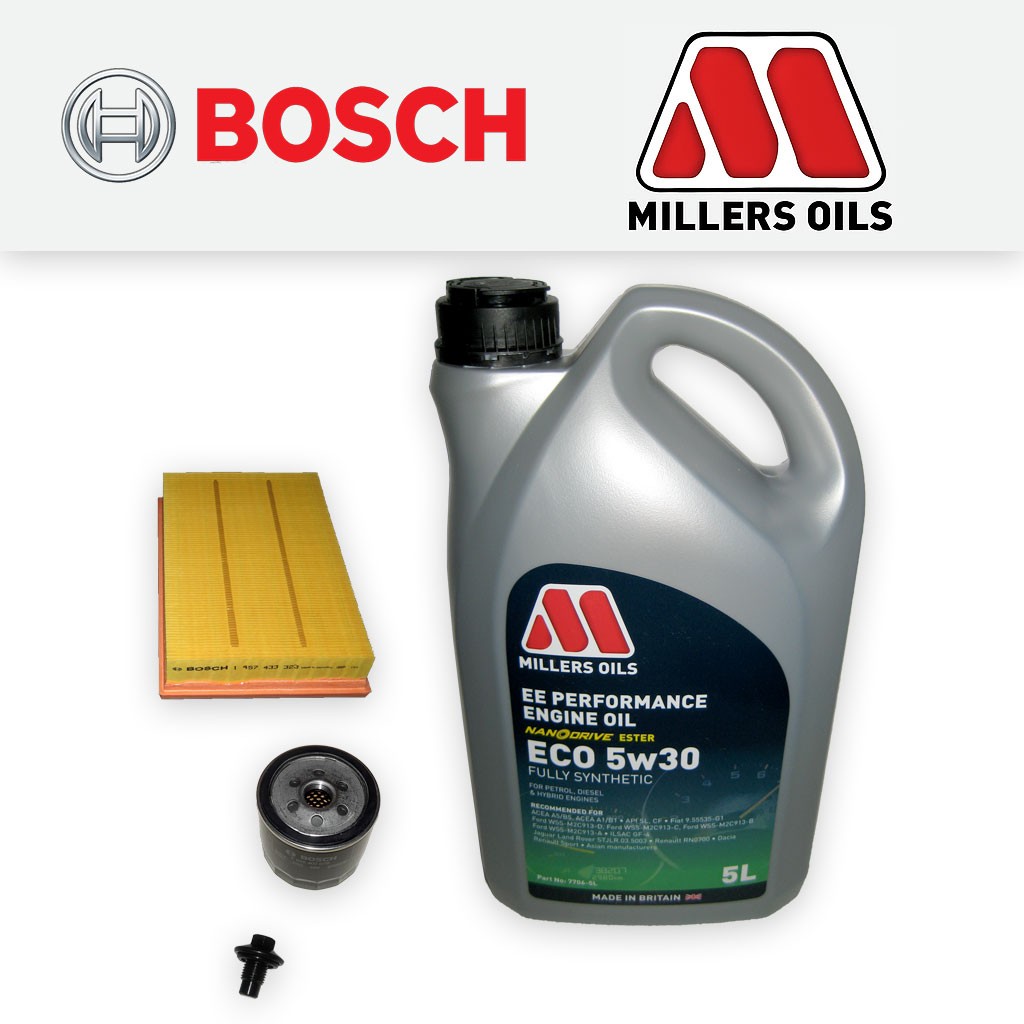 SERVICE KIT for VOLVO V50 1.6 16V OIL AIR FILTERS +5L 5w30 NANO OIL (2005-2007)