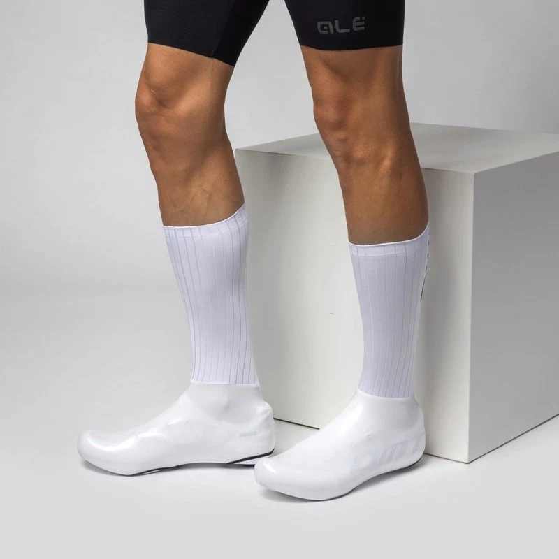 ALÉ copriscarpe whizzy bianco/grigio Ale Ale ciclismo