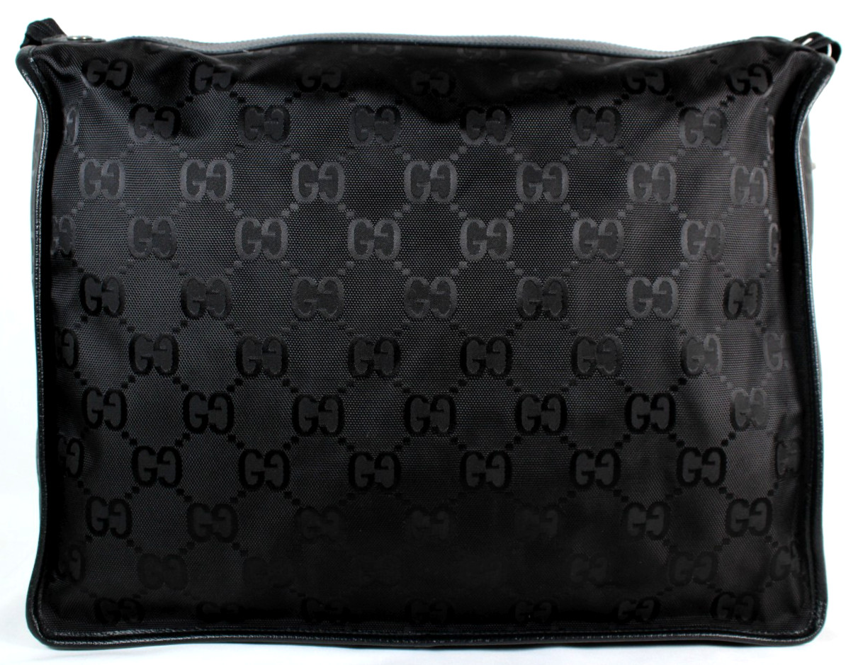 GUCCI Black GG Logo Print Canvas Large OFF THE GRID Packing Cube Travel Bag thumbnail 6