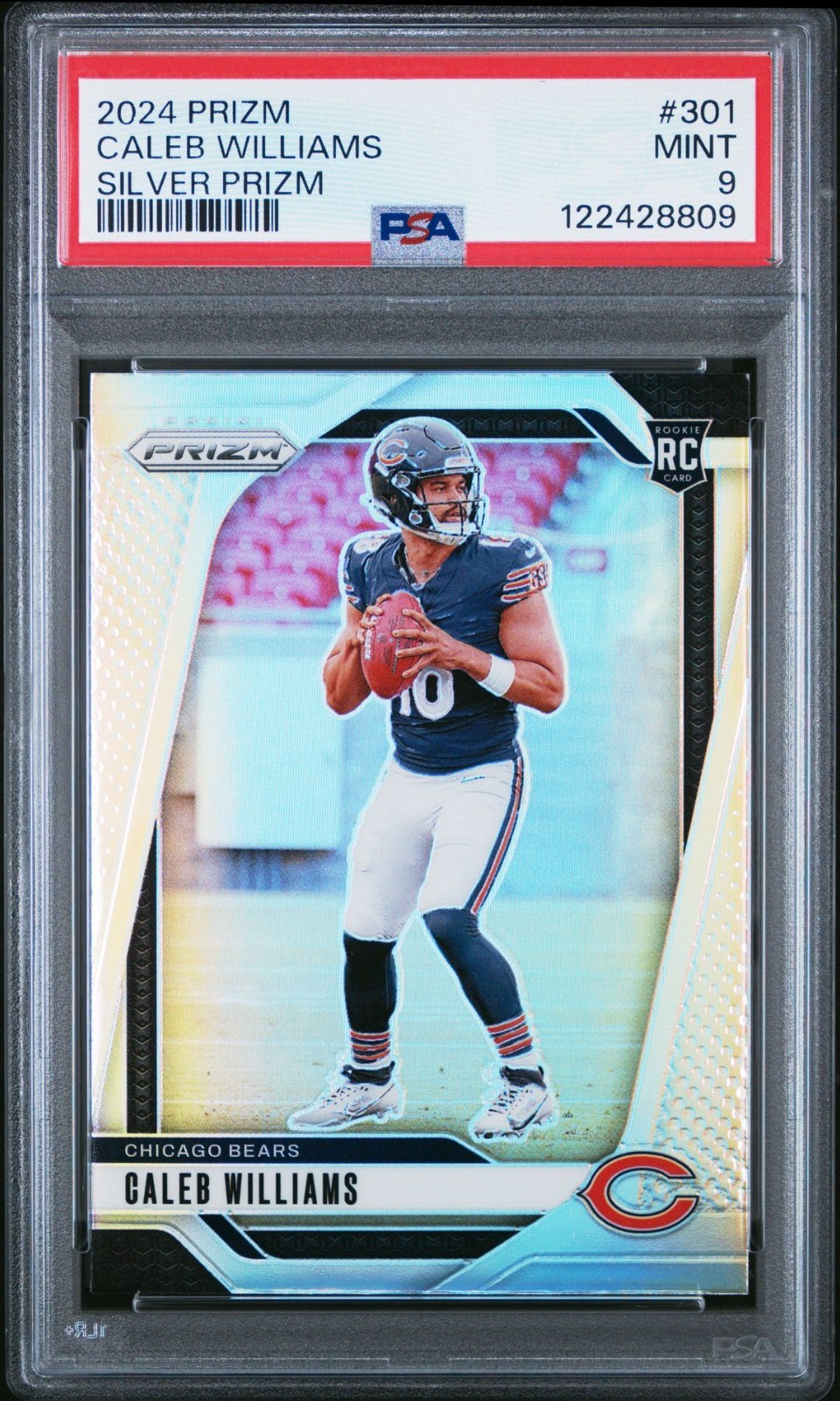 2024 Panini Prizm Caleb Williams #301 Silver Prizm Rookie PSA 9 MINT