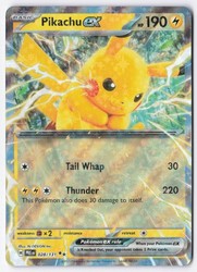 Pikachu ex 028/131 Prismatic Evolutions Double Rare Holo