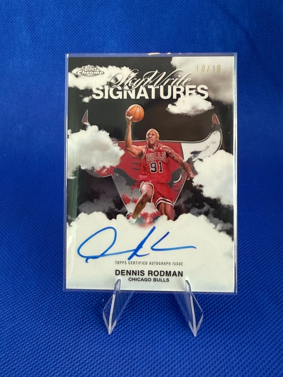Topps Dennis Rodman Basketball Autographed Sports Trading Cards