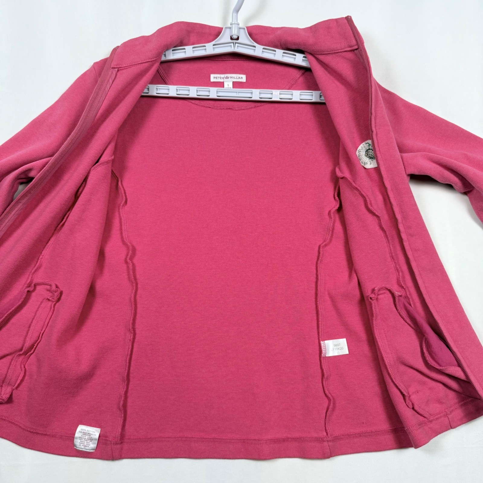 Peter Millar Pink Full Zip Jacket Pine Needles Lo… - image 6