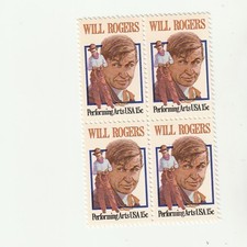 Scott 1801 US  Will Rogers  Block of Four   M/NH O/G   Free Ship