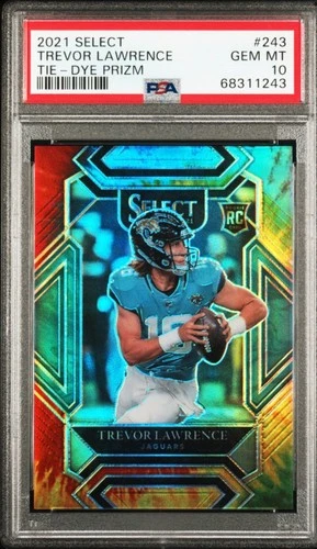2021 Select Trevor Lawrence Club Level Tie Dye /25 - PSA 10