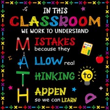 Math Bulletin Board Decorations Growth Mindset Math Back to School Classroom ...