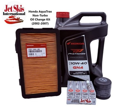 Honda Aquatrax Non Turbo R12 F12 Oil Change Kit Oil & Air Filter NGK IMR9D-9H