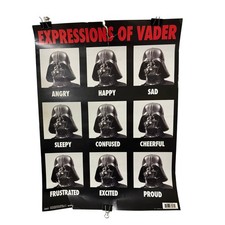 Vintage Star Wars Expressions of Vader Poster...