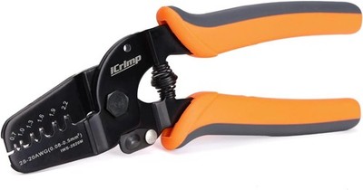 Mini Micro Open Barrel Crimping Tool for AWG28-20 JAM, Molex, Tyco, JST Connecto
