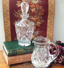 Crystal glass Decanter and Jug