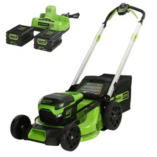 Greenworks 60V 21" Self-Propelled Lawn Mower (Two Battery Port) w/ 2x4Ah Battery