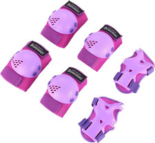 Kids/Youth Knee Pads Elbow Pads Wrist Guards Set for 3-15 Years, Child Protectiv