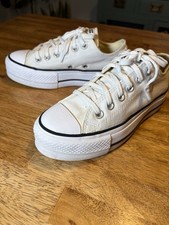 CONVERSE Chuck Taylor All Star Lift Platform Low-Top White Classic Sneakers 6