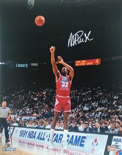 1991 NBA All Star Game Magic Johnson 16x20 Basketball Photo Steiner COA Lakers !