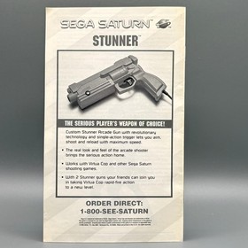 Virtua Cop Promo Insert SEGA SATURN Stunner Gun Ad Original