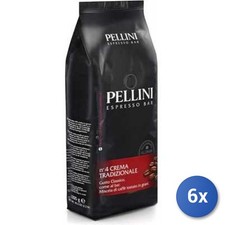6x Multipack Pellini Caffe N 4 Crema Tradizion Grani Kg 1