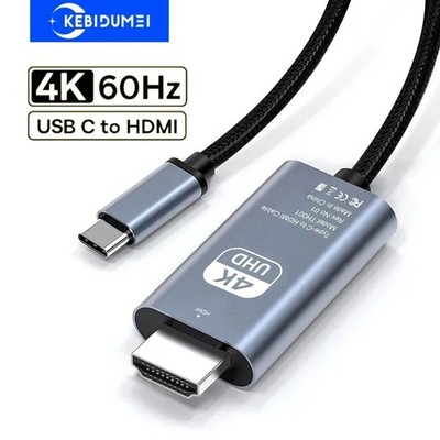 4K 60Hz USB-C-zu-HDMI-Adapterkabel Typ-C-Kabel HDTV-Konverterkabel für iPhone 15