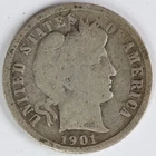 1901 O Barber Dime