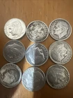 Roosevelt Dime  Set 90% Silver 9 Coin Lot. 1951-1964