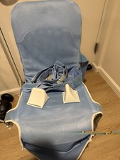 Rifton Z220 Baby Bath Seat Blue/White Mesh Sling Tub Seat w/ Straps