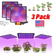 3PCS LED Grow Light Panel Full Spectrum for Indoor Plants Flower Veg Bloom 2000W