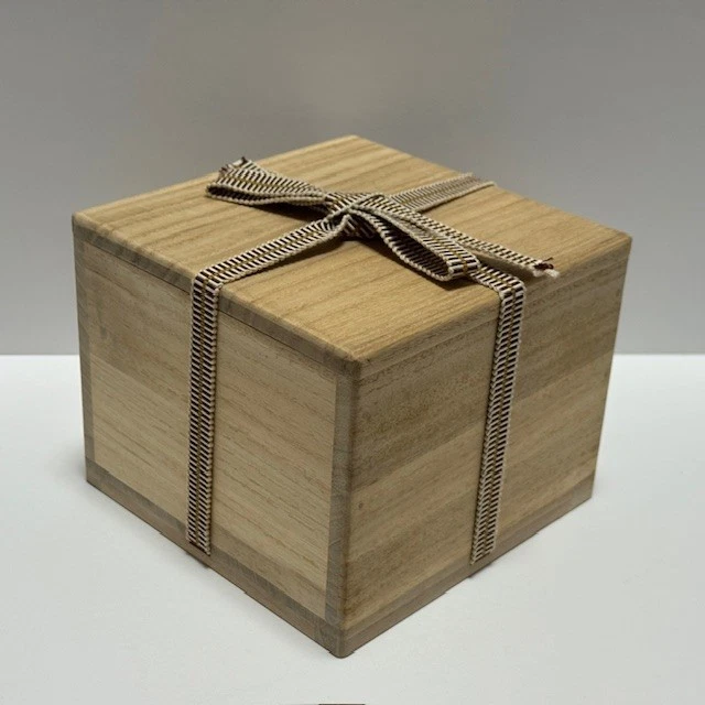 Armazenamento de madeira japonês Paulownia caixa antiga para tigela de chá etc feita no Japão - Imagem 3 de 4