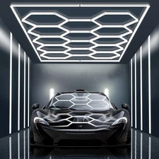 Ultra Bright Hexagon Garage Lights.720W 86400LM 6500K Hexagon LED Light Garag...