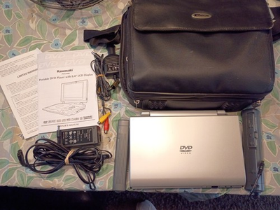 #ad Kawasaki PVS1080 8.4 inch Portable DVD Player Bundle $49.99