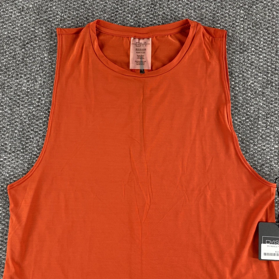 Camisa sin mangas DYI Barely There naranja talla mediana para mujer Foto 3 de 4