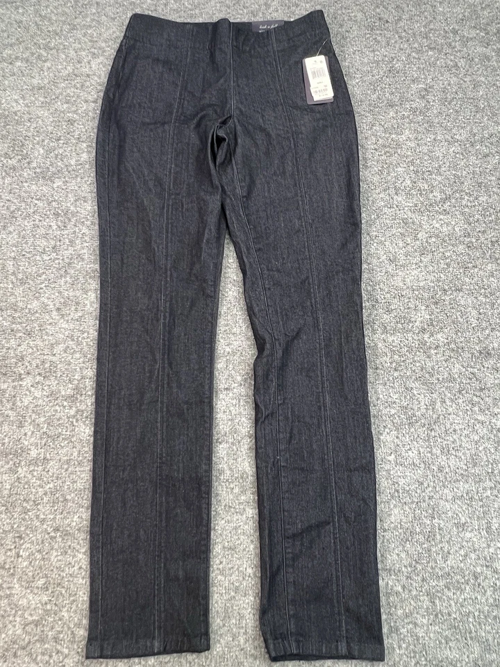 NYDJ 紧身裤女式 6 蓝色 Lift Tuck 瘦身弹力拉裤 110 美元全新带标签 — 第 3/4 张图片