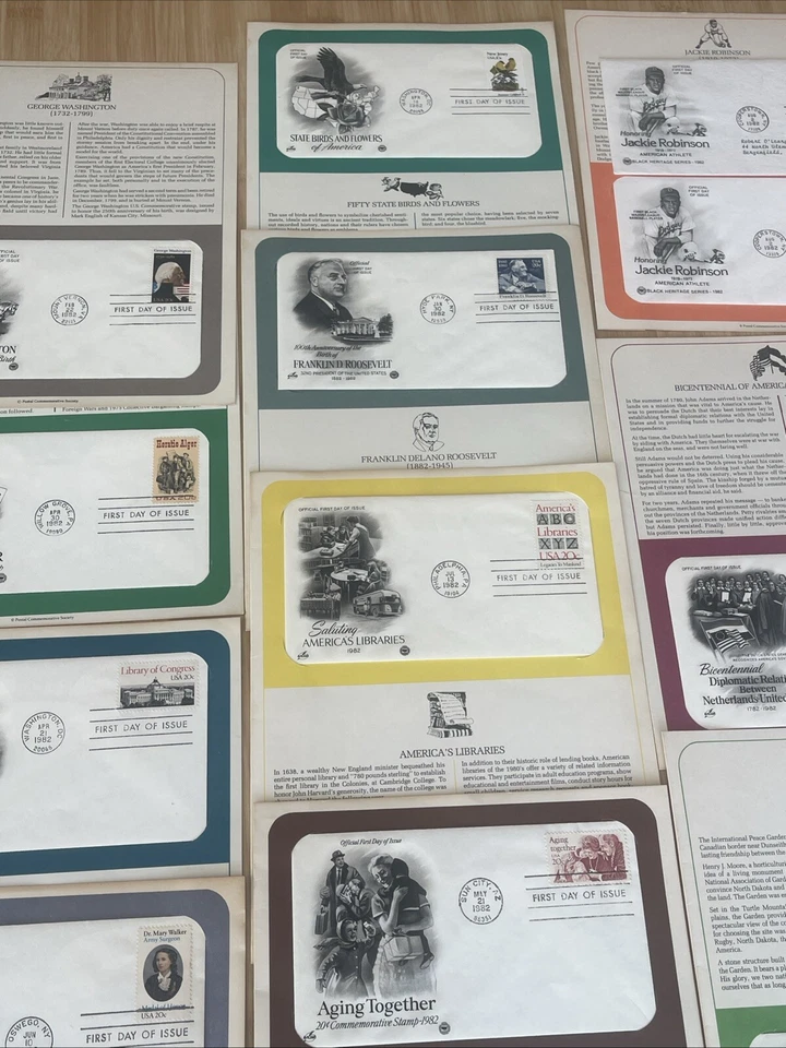 U.S. 1982- First Day Covers With Stamps 25 Pcs, VF/XF Condition - Image 4 of 4