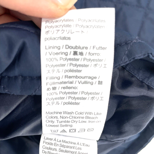 J Crew Crewcuts Blue Peplum Puffer Coat Girls Size 12 Quilted Lightweight - Picture 6 of 11