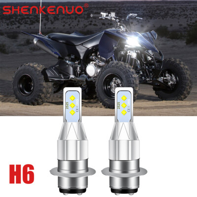 2X White LED Bulbs H6M H6 HeadLight Yamaha YFZ450R Rhino 700 Raptor YFM660 TRX E - Foto 5
