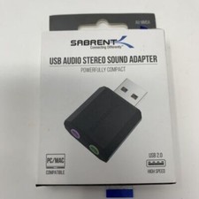 Sabrent AU-MMSA USB External Stereo 3D Sound Adapter - Black