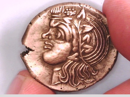 GREECE GREEK BOSPOROS PANTIKAPAION PAN SATYR OX BULL SILVER TRIDRACHM COIN RARE - Picture 4 of 9