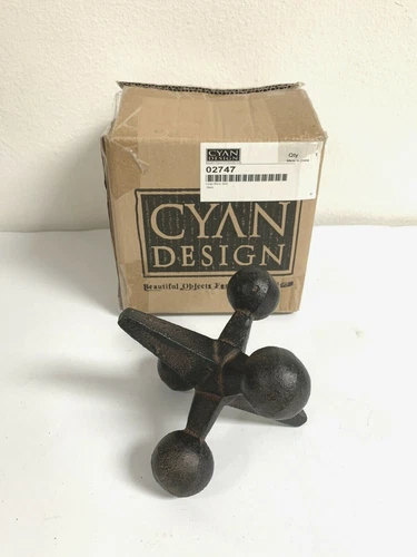 Cyan Design ~ Cast Iron Jacks Jack Jax Bookend ~ Mid Century Design ~ Large - Picture 1 of 8