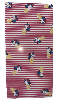 Jak & Jemma Large Beach Pool Towel Magical Unicorns 100% Cotton Pink Stripes $58