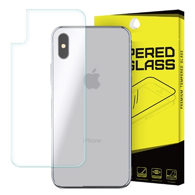 Apple iPhone X / XS Panzerfolie für hinten aus Echtglas / Rückseite Schutzglas
