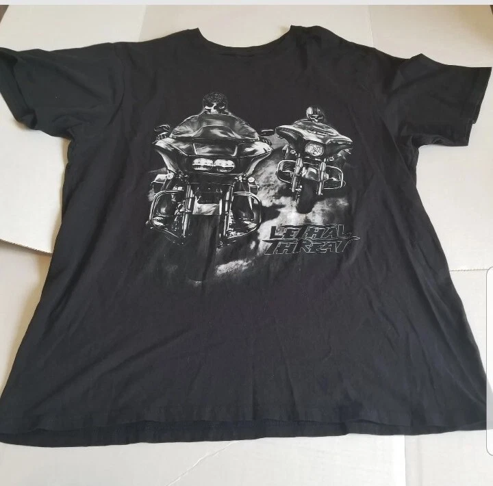 Lethal Threat More Mileage Motorcycle Rider Mens Casual Cotton Premium T-Shirts