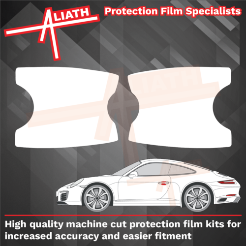 Se adapta a Porsche 911 (991) 13-19 manijas de puerta tazas lámina de protección contra arañazos con astillas de pintura - Imagen 1 de 3