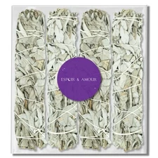 California White Sage 7" Smudge Sticks for Spiritual Healing & Cleansing 4 Pack
