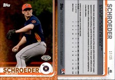 2019 Topps Pro Debut Orange Parallel #46 JAYSON SCHROEDER Astros 17/25