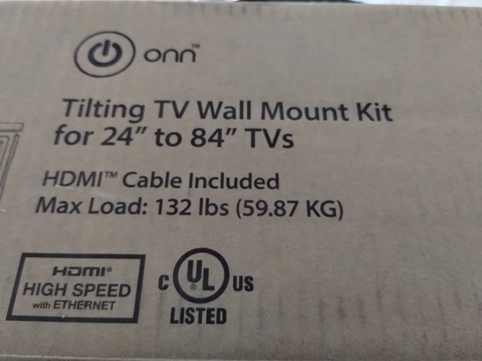 Nuevo, onn. Kit de montaje en pared de TV inclinable para televisores de 24" a 84" con cable HDMI. ONA16TM013E Foto 4 de 4