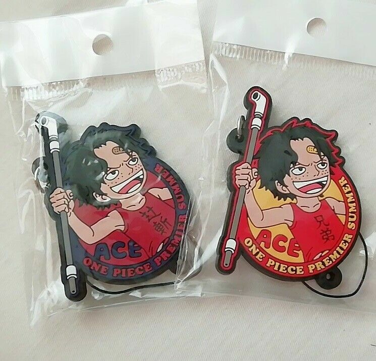 Anime ONE PIECE Rubber Strap Keychain Key Ring Bag Charm
