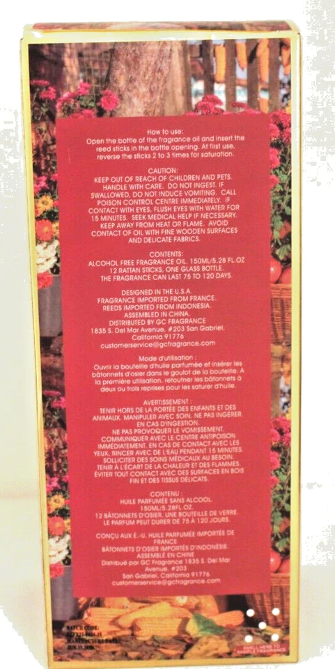 NEW GC PUMPKIN SPICE SCENTED FRAGRANCE DIFFUSER w/12 STICKS /JAR 5.28fl/150ml - Image 4 of 4