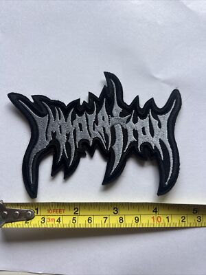 IMMOLATION LOGO SHAPED EMBROIDERED PATCH OBITUARY DEATH