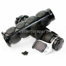 1" Black Handlebar Hand Grips for Harley Davidson Heritage Softail Classic FLSTC