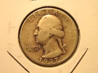 1937 WASHINGTON QUARTER, SILVER, FREE SHIPPING (#879D)